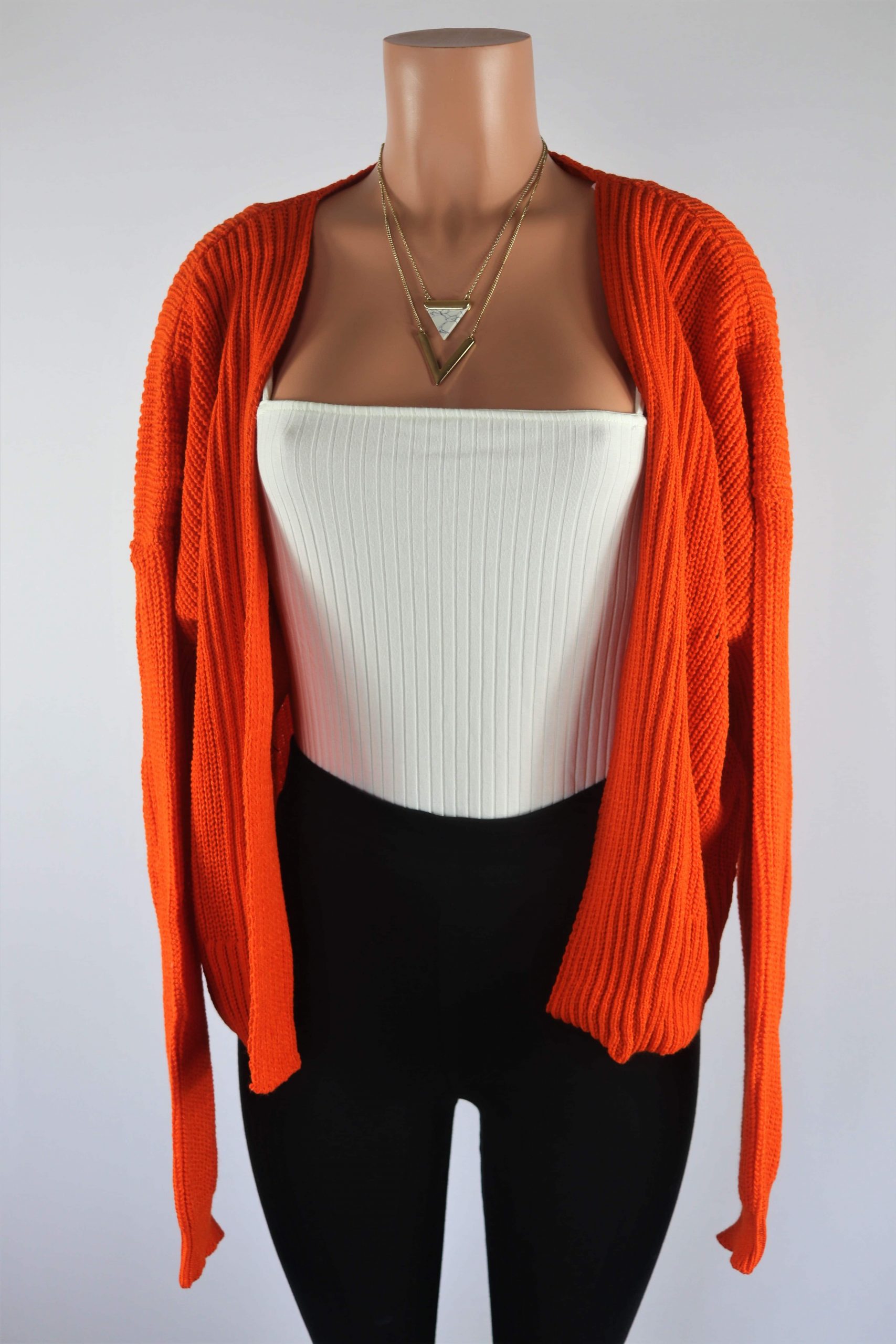 orange cardigan long