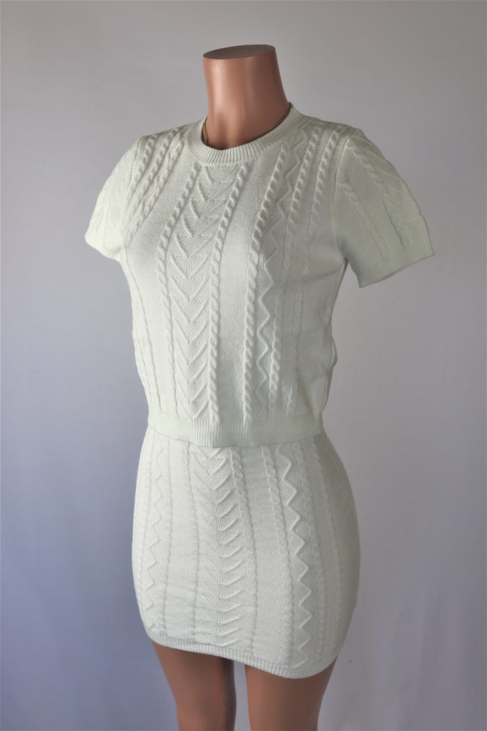 TL-7246/Wool Cardboard Knit-Skirt_1