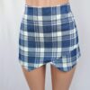 Linen Plaid Skort