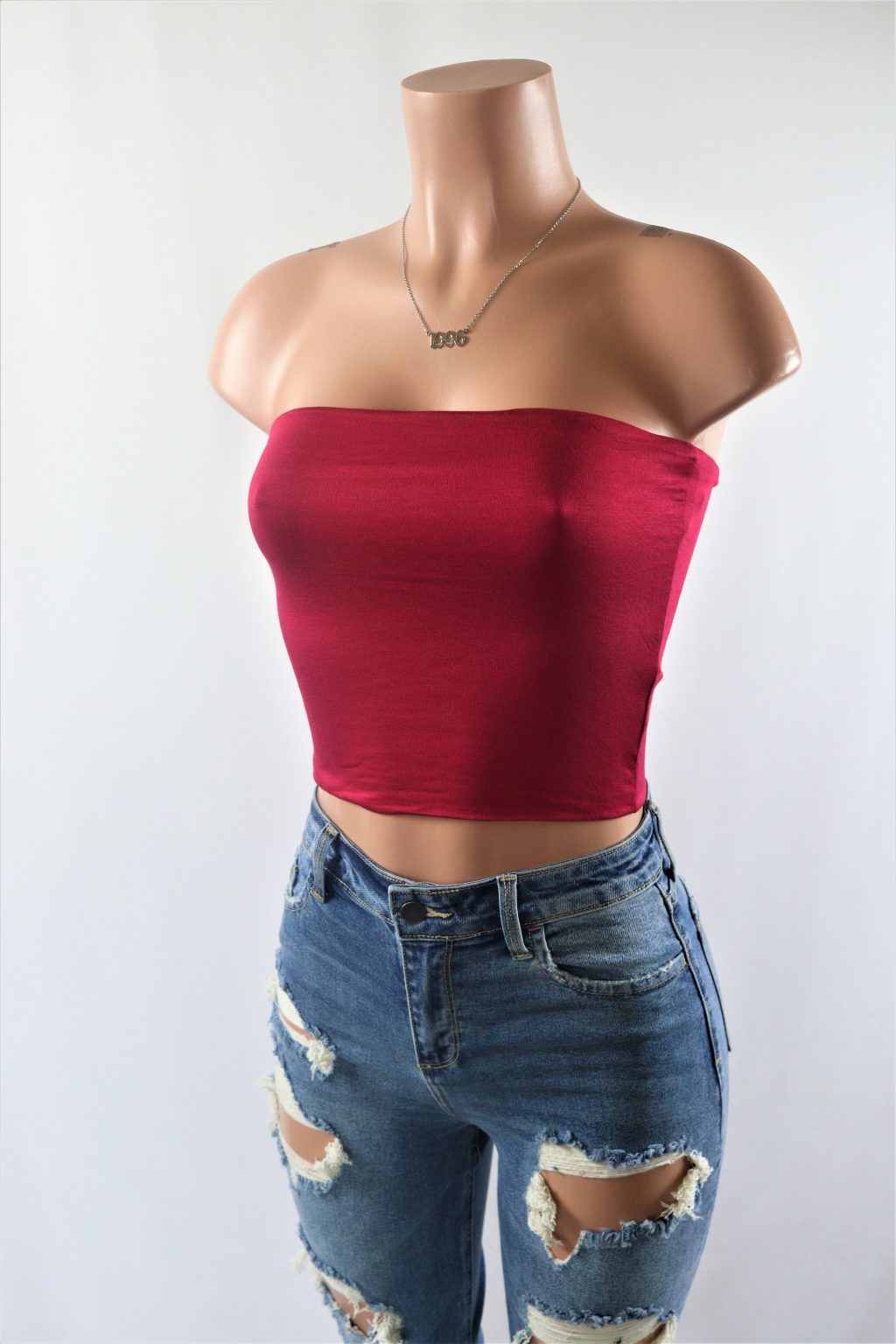 Double Layer Tube Top - Plain double lined tube crop top.