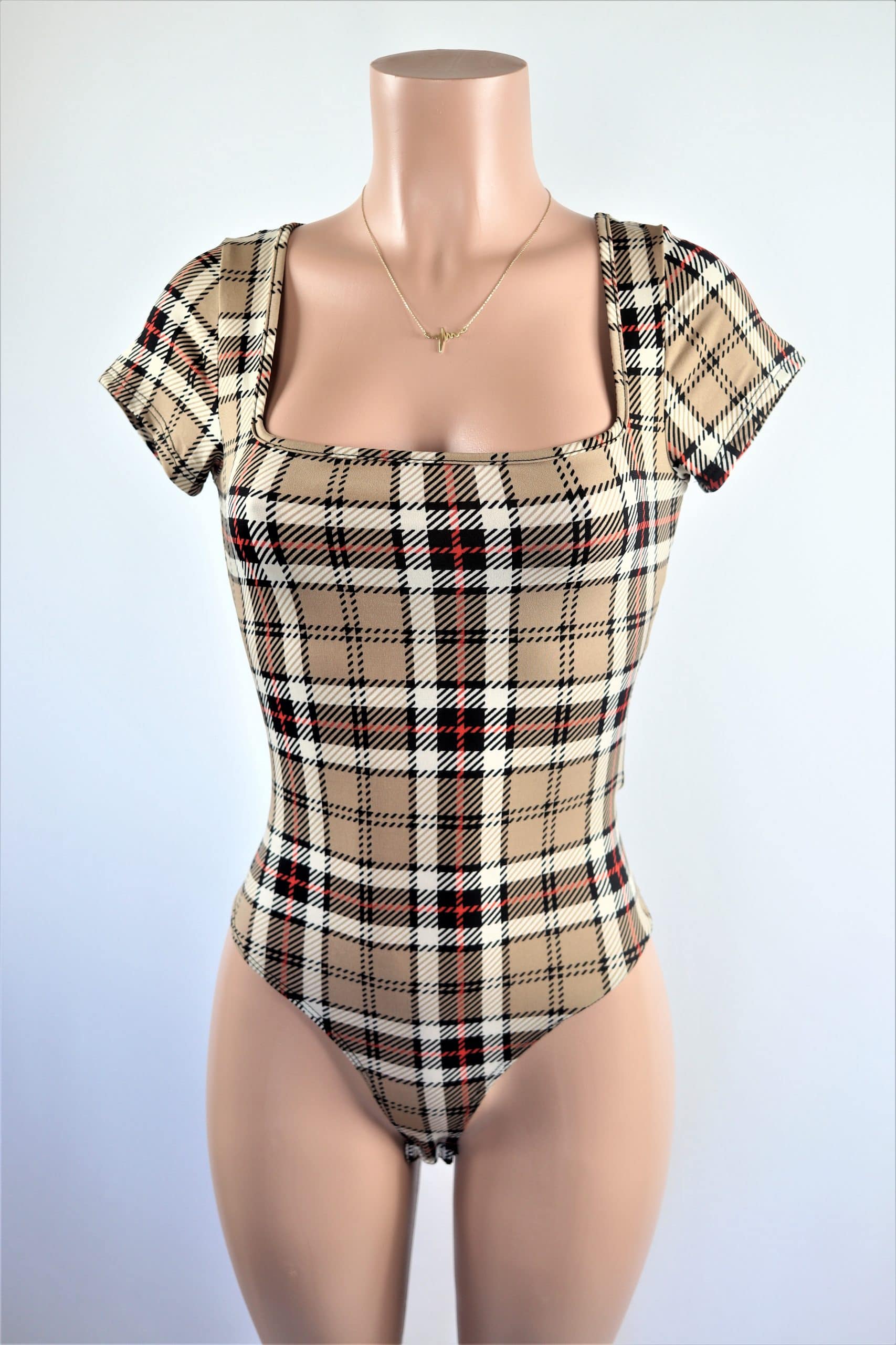 Plaid bodysuit Clearance