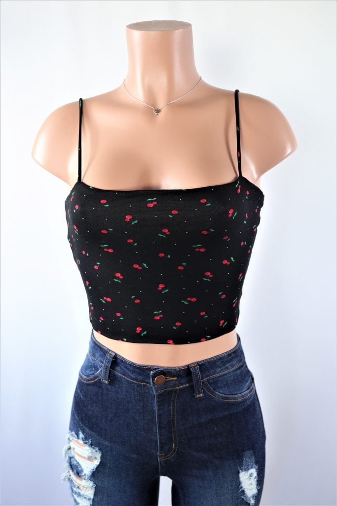 Crop top with cherry sale