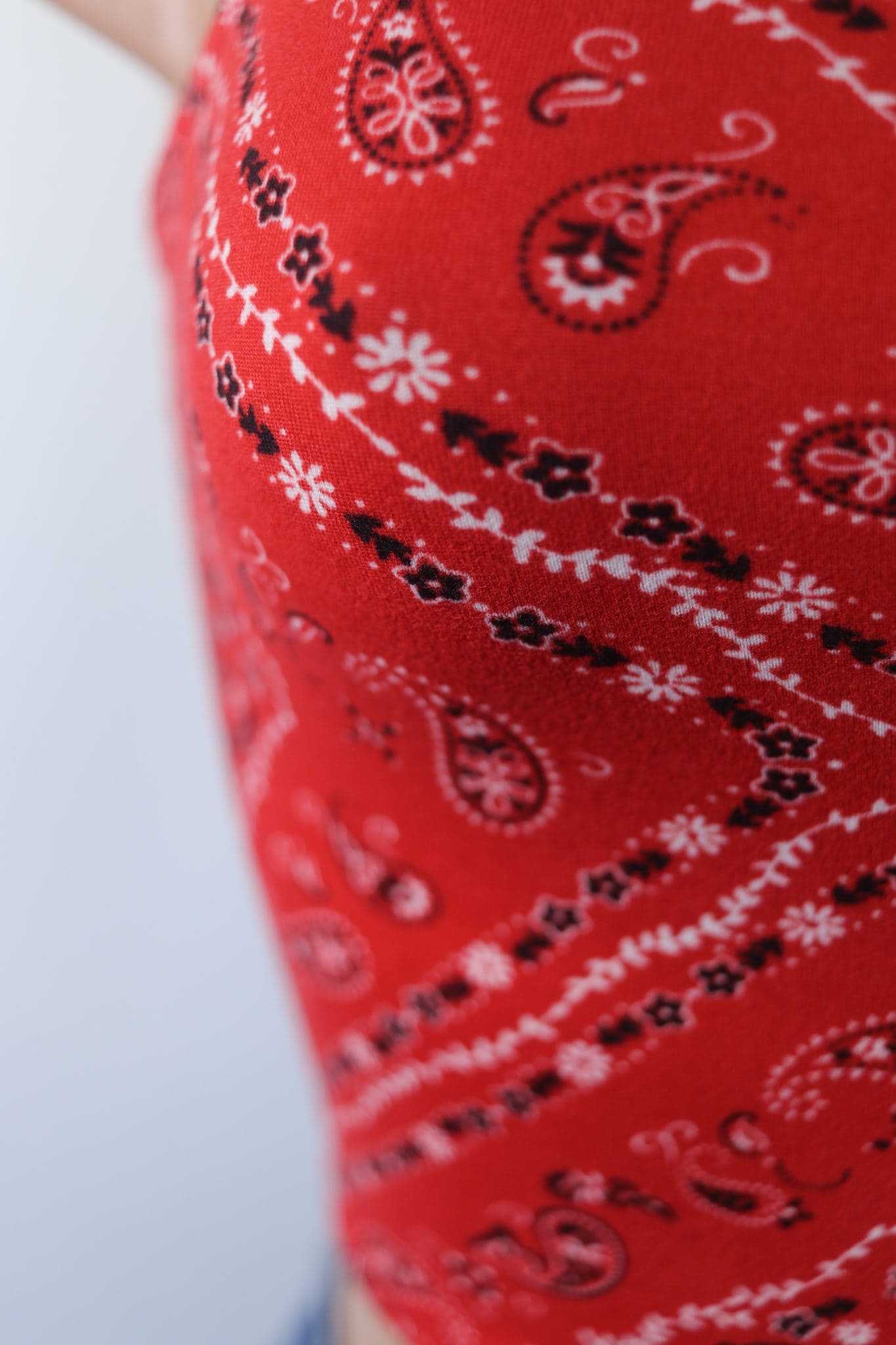red bandana crop top