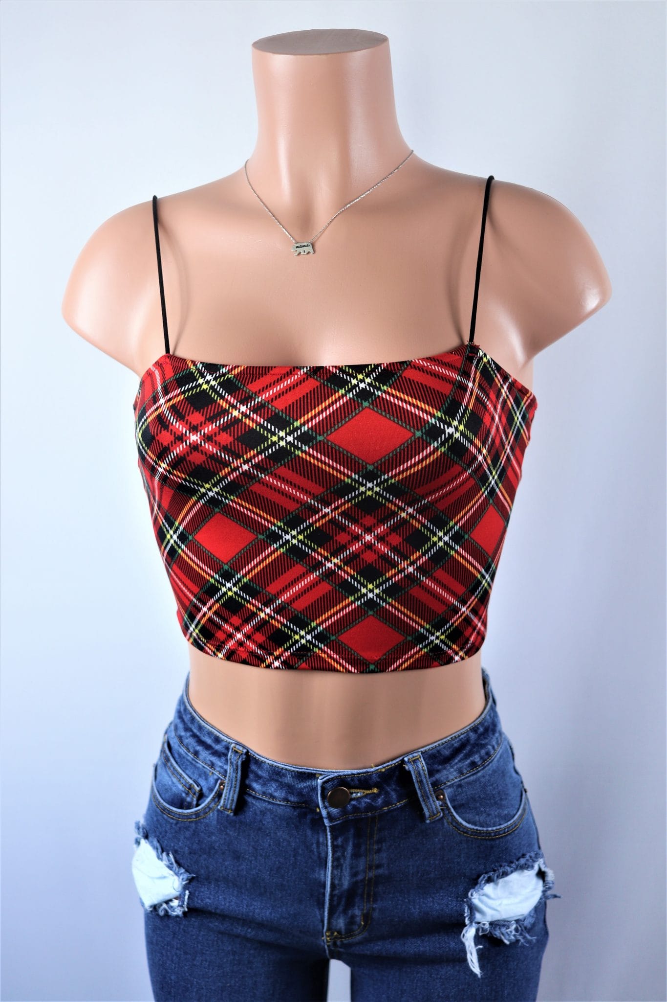 red christmas crop top