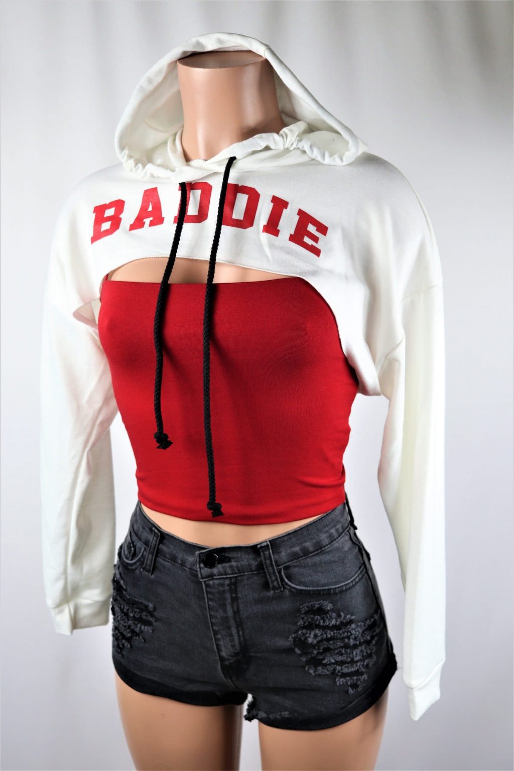 Baddie Crop Hoodie Final Sale Needmystyle