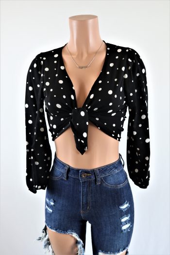 Polka Dot Tied Top