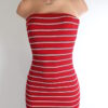 Red Striped Tube Dress